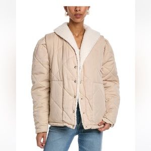 NWT Blank NYC Cream Quilted Teddy Jacket